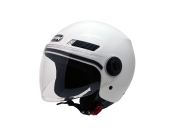 ModCycles - Open Face MMG Helmet. Model Kioto. Color: Shiny White. DOT APPROVED